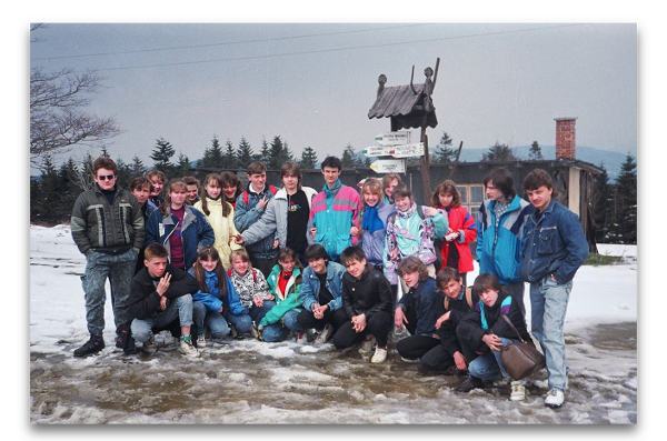 Foto z wycieczki w Beskid, ca. 1991 r.